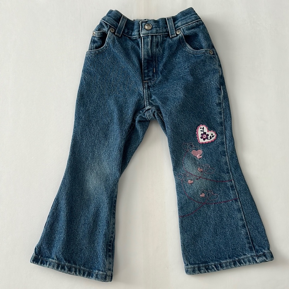 Sonoma Jeans Life + Style with Embroidered Hearts on the Leg Size 4